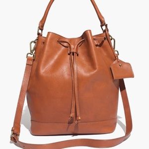 Madewell Brown 100% Leather Bucket Bag